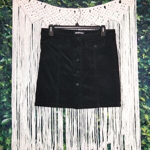 Blue Spice Button Front Skirt